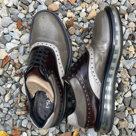 Prada Levitate Leather Wing-Tip Sneaker - Picture 8 of 16